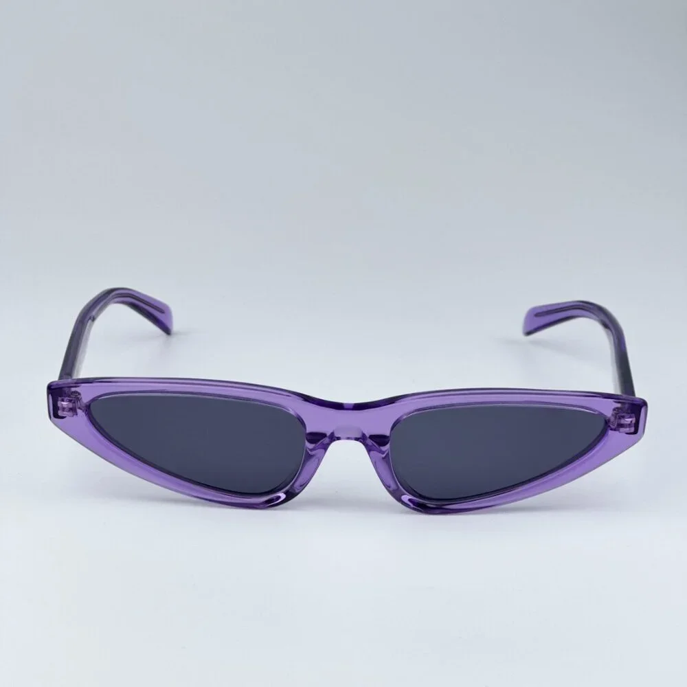 Celine CL40231I 81Y BRAND NEW Sunglasses Transparent Violet Geometric Women